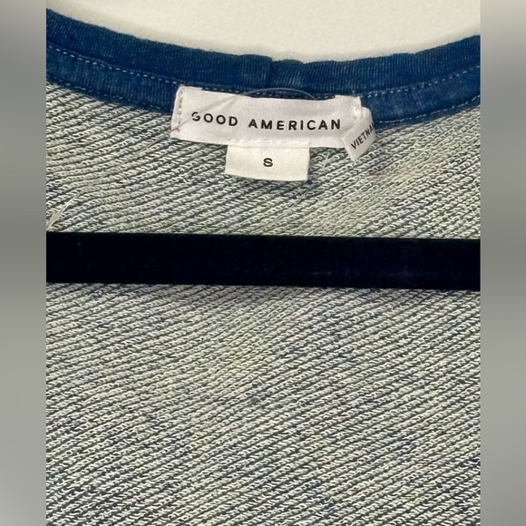 Good American Blue Corset Cropped Hoodie- NWOT - Picture 3 of 5